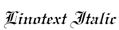 Linotext Italic