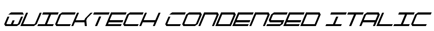QuickTech Condensed Italic Font Image