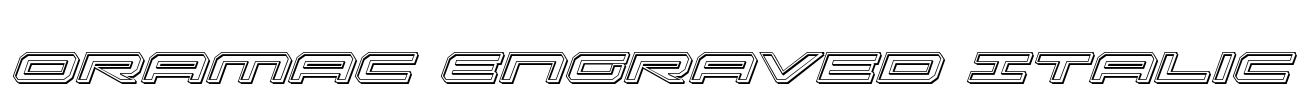 Oramac Engraved Italic Font Image