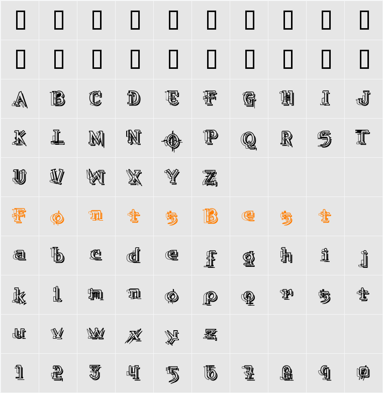 Skylab Character Map