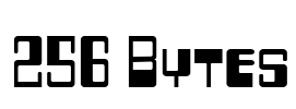 256 Bytes Font Image