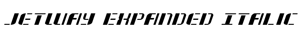 Jetway Expanded Italic Font Image