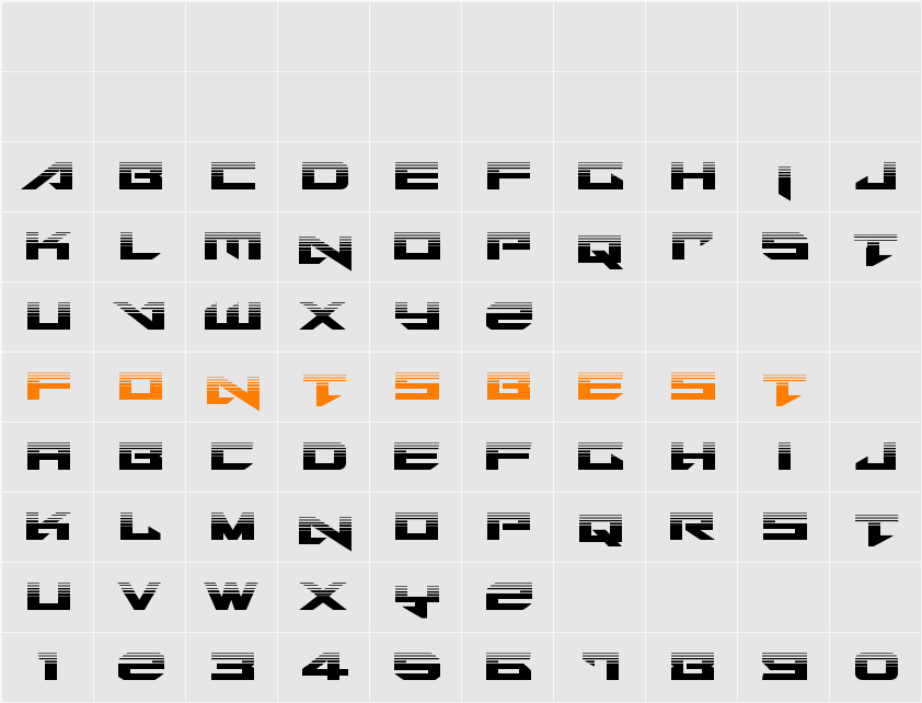 Tarrget Half-Tone Character Map