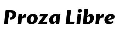 Proza Libre Font Image