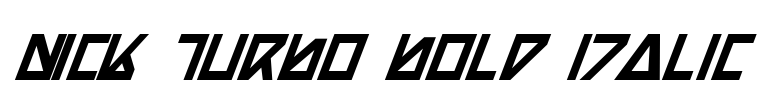 Nick Turbo Bold Italic