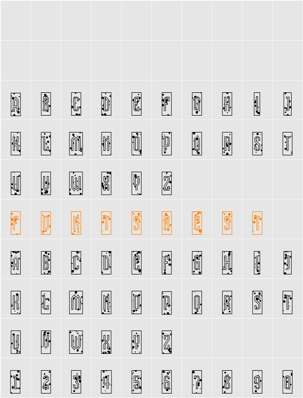 a_VizoraCmInkb Character Map