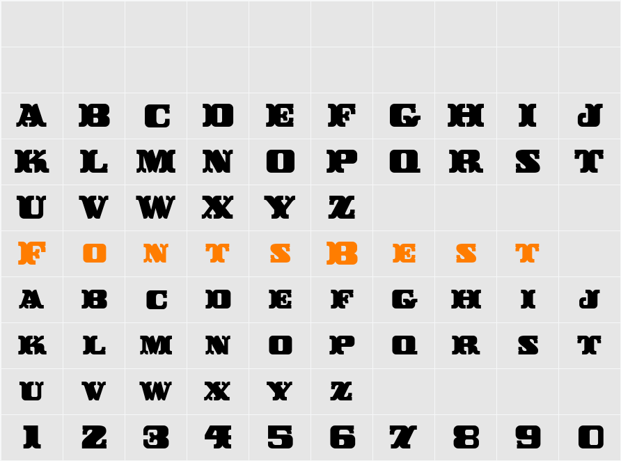 Buckeroo ITC Character Map