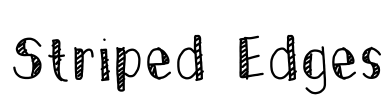 Striped Edges Font Image