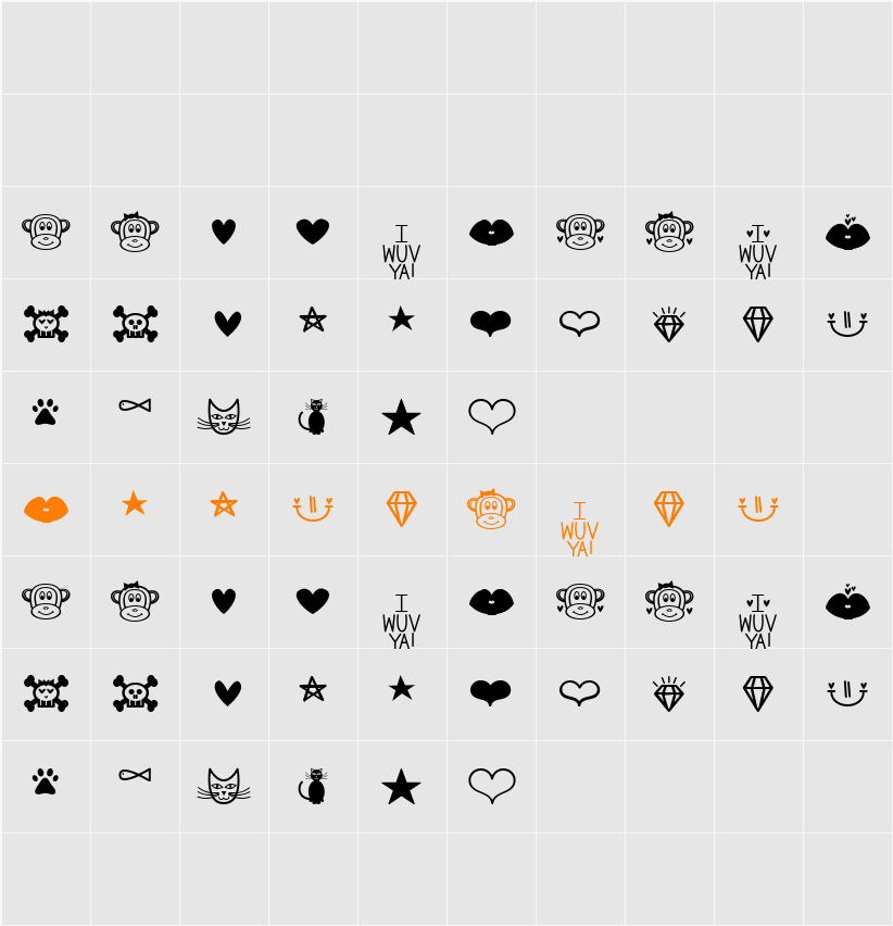 MF Dings 2 Character Map