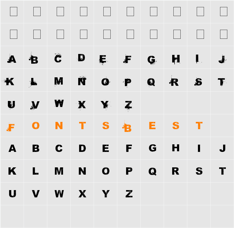 saMmiEs Sans serIf Character Map