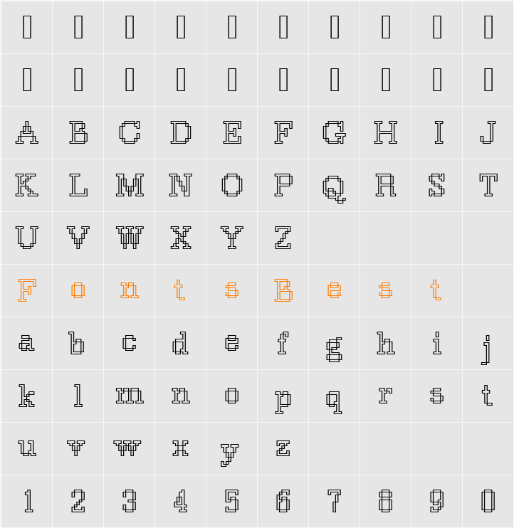Rough33 Becker Character Map