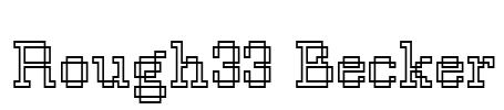 Rough33 Becker Font Image