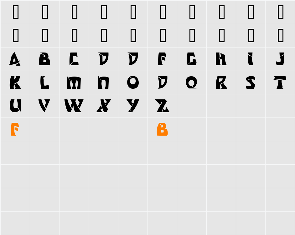 Odishisw Character Map