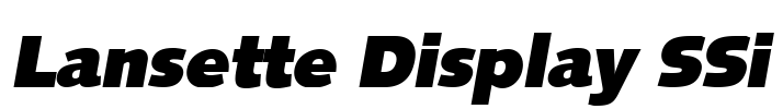 Lansette Display SSi Font Image