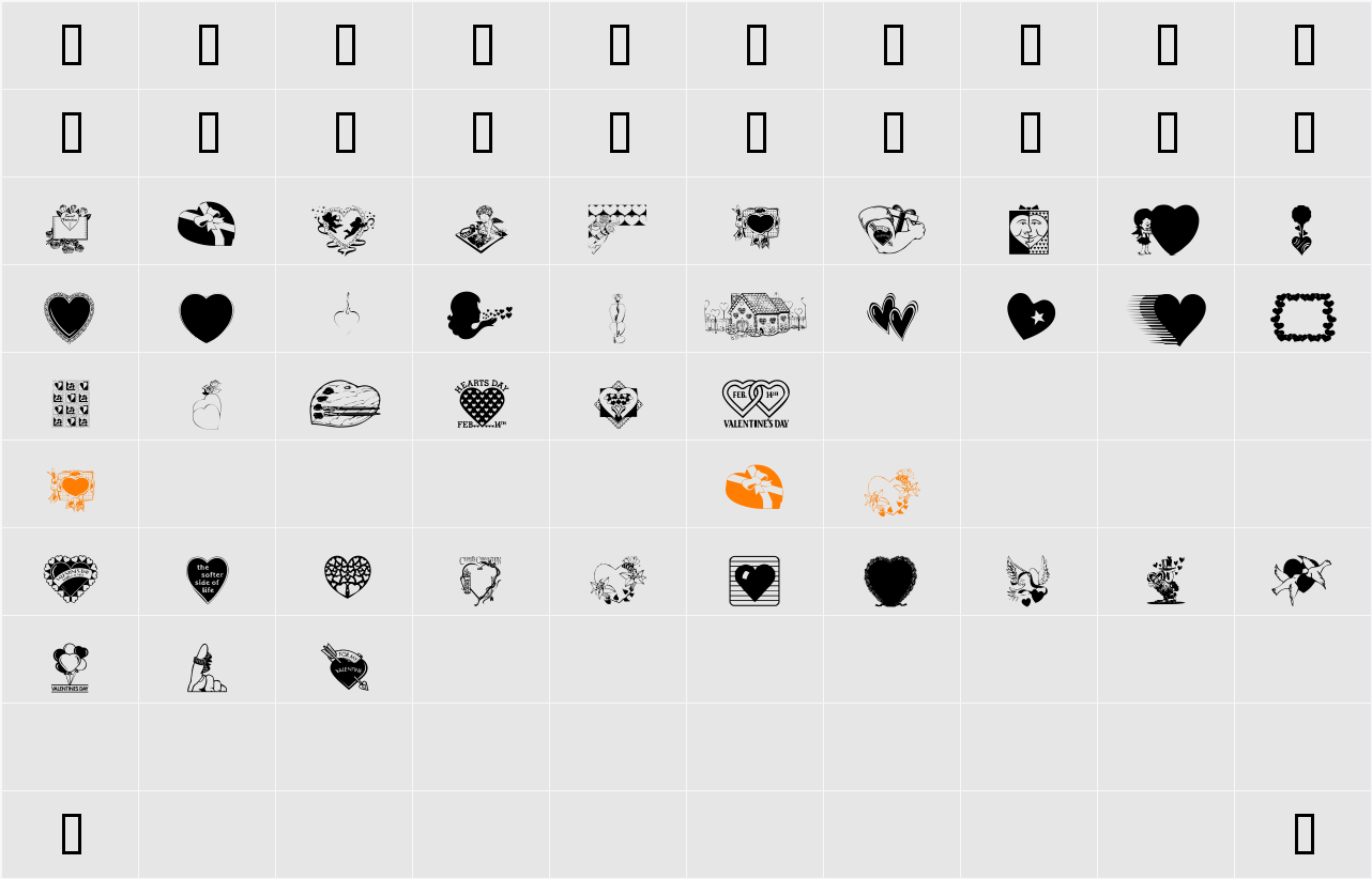 LM Valentines Character Map