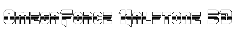 OmegaForce Halftone 3D Font Image