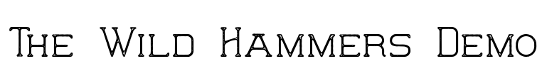The Wild Hammers Demo Font Image