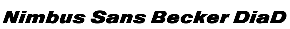Nimbus Sans Becker DiaD Font Image