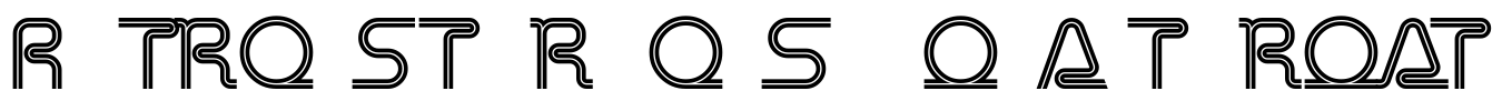 Retro Stereo Thin Alternate Font Image