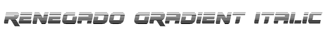 Renegado Gradient Italic Font Image