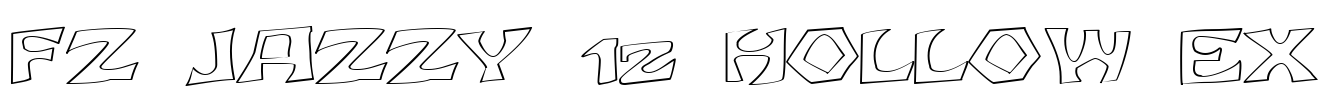 FZ JAZZY 12 HOLLOW EX Font Image