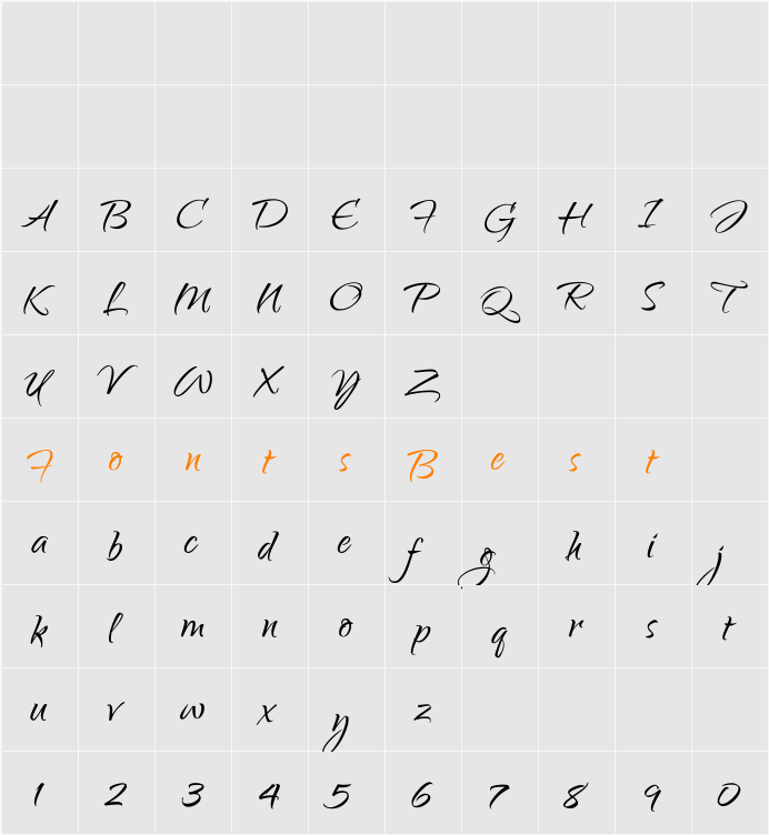Qwigley Character Map