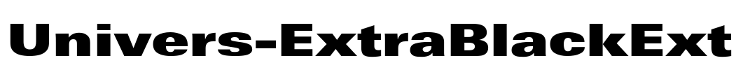 Univers-ExtraBlackExt Font Image