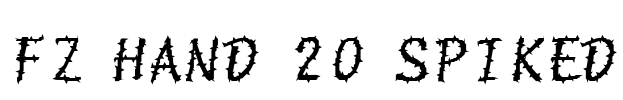 FZ HAND 20 SPIKED Font Image