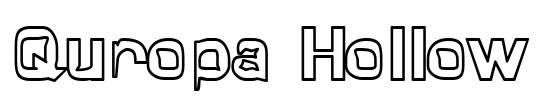 Quropa Hollow Font Image