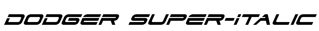 Dodger Super-Italic Font Image