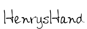 HenrysHand Font Image