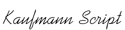 Kaufmann Script Font Image