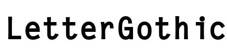 LetterGothic Font Image