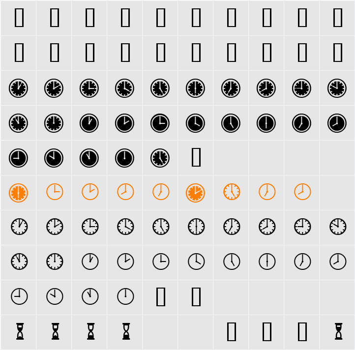 TictacOne Character Map