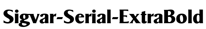 Sigvar-Serial-ExtraBold Font Image