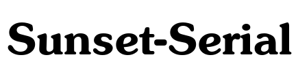 Sunset-Serial Font Image