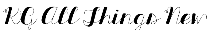 KG All Things New Font Image