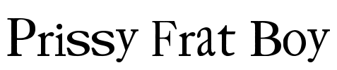 Prissy Frat Boy Font Image