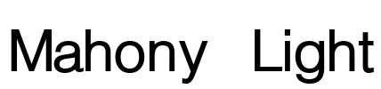 Mahony Light Font Image