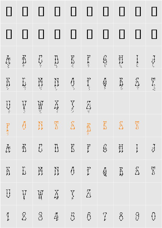 Griffinize Character Map