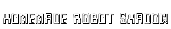 Homemade Robot Shadow Font Image
