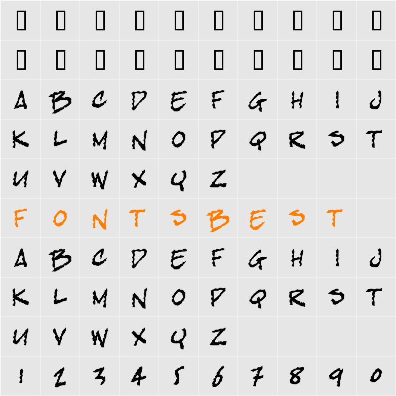 bobTag Character Map