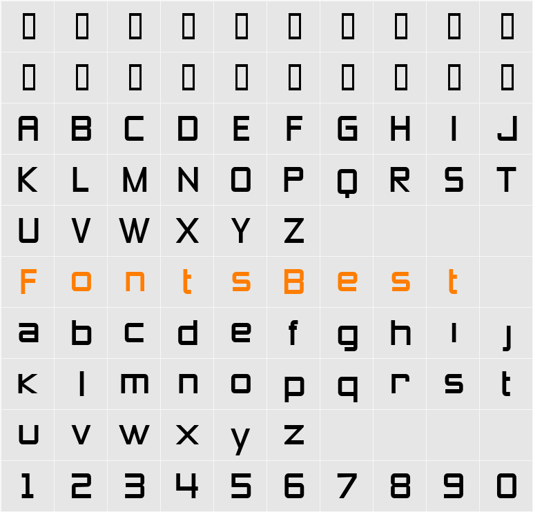 Zero Threes Character Map