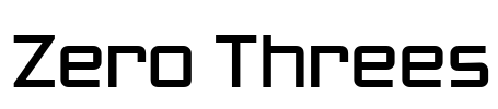 Zero Threes Font Image