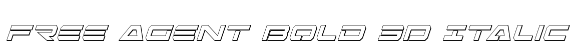 Free Agent Bold 3D Italic