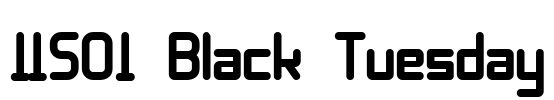 11S01 Black Tuesday Font Image
