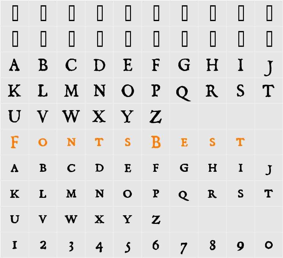 Dominican Small Caps Character Map