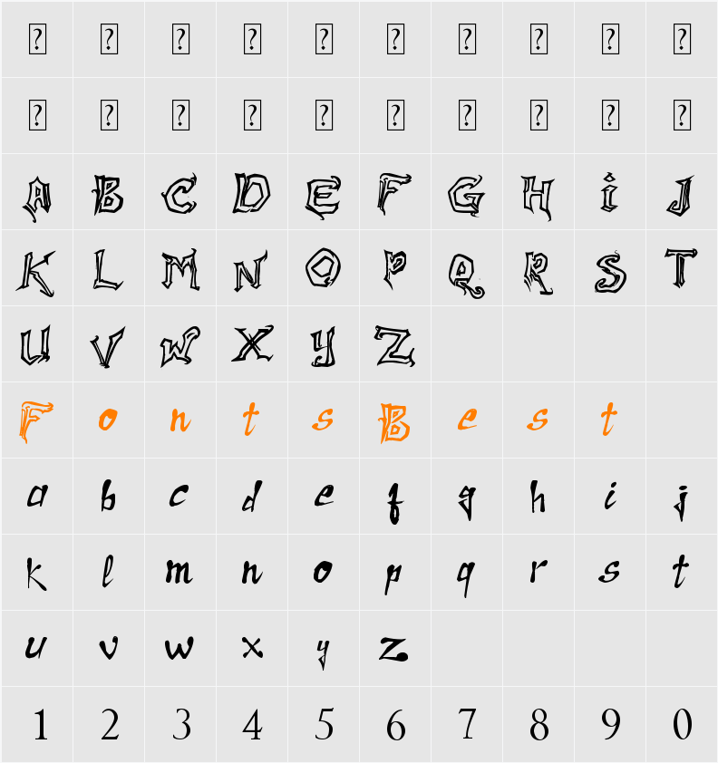 Raslani Messenger Character Map