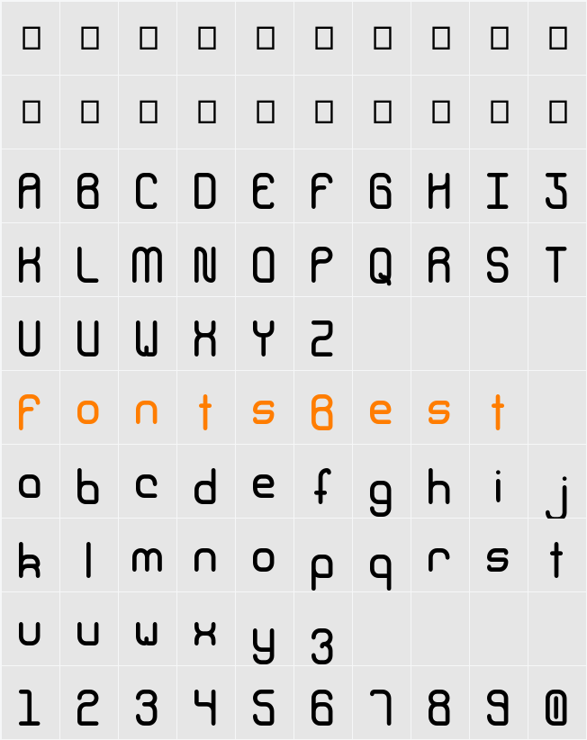 Climpse Character Map