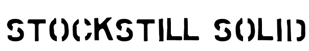 Stockstill Solid Font Image